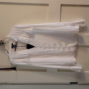 White Anguilla Blouse with Ruffle